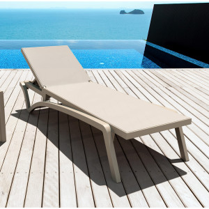 Уличный шезлонг Siesta Pacific Бежевый (Taupe Taupe)