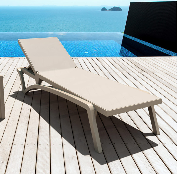 Уличный шезлонг Siesta Pacific Бежевый (Taupe Taupe)-0