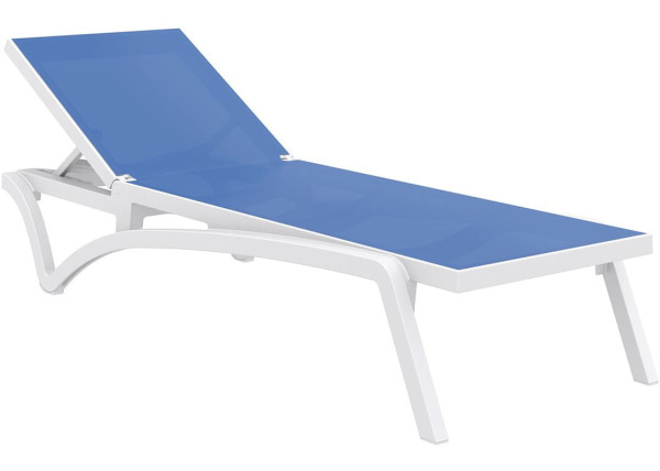 Вуличний шезлонг Siesta Pacific Білий/синій (White Blue)-4