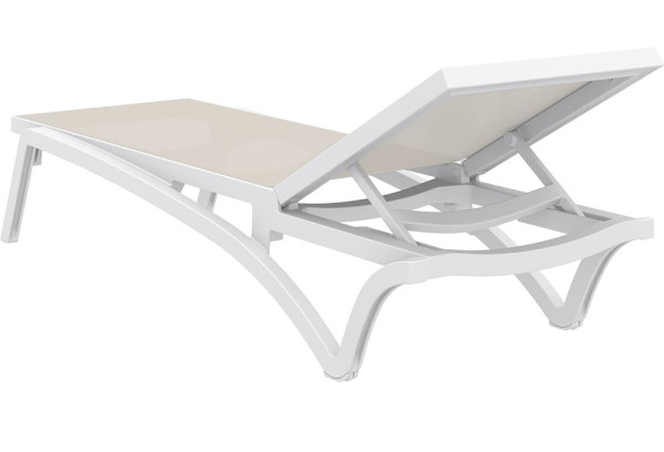 Вуличний шезлонг Siesta Pacific Білий/бежевий (White Taupe)-6