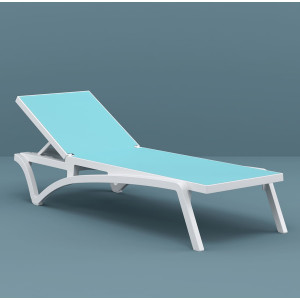 Вуличний шезлонг Siesta Pacific Білий/бірюзовий (White Turqouise)