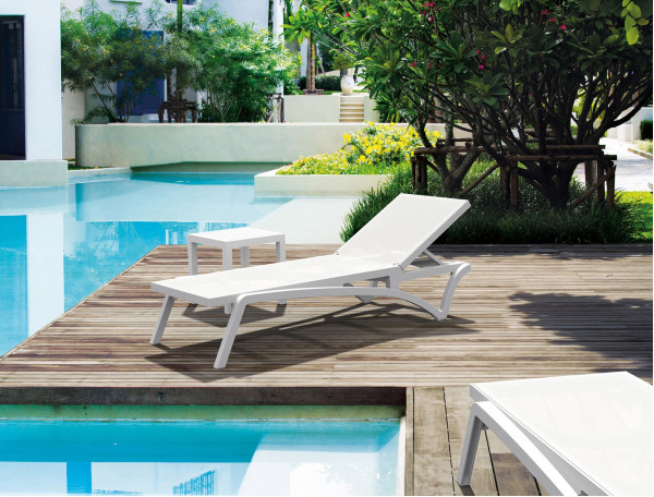 Вуличний шезлонг Siesta Pacific Білий (White White)-1