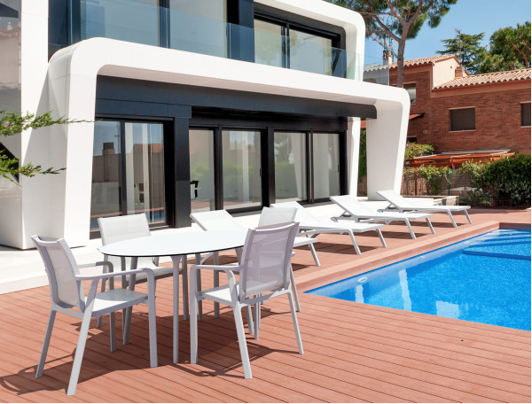 Вуличний шезлонг Siesta Pacific Білий (White White)-7