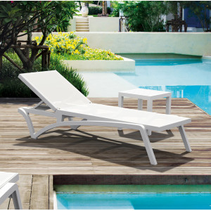 Вуличний шезлонг Siesta Pacific Білий (White White)