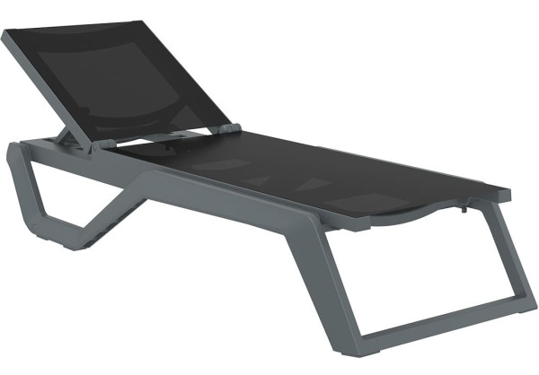 Уличный шезлонг Siesta Rio Темно-серый/черный (Dark Grey Black)-3