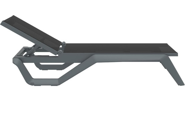 Уличный шезлонг Siesta Rio Темно-серый/черный (Dark Grey Black)-4