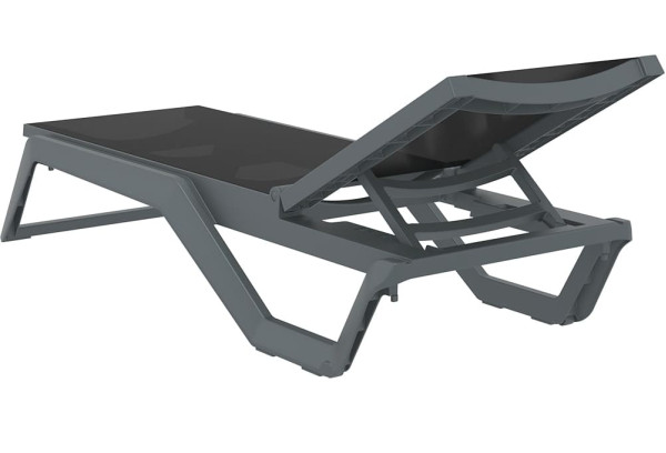 Уличный шезлонг Siesta Rio Темно-серый/черный (Dark Grey Black)-5