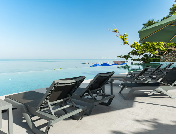 Уличный шезлонг Siesta Rio Темно-серый/черный (Dark Grey Black)-2