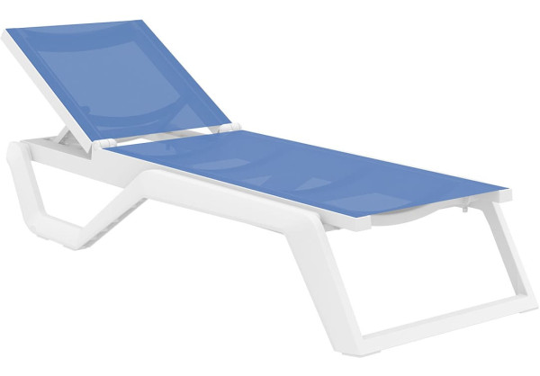 Уличный шезлонг Siesta Rio Белый/синий (White Blue)-3