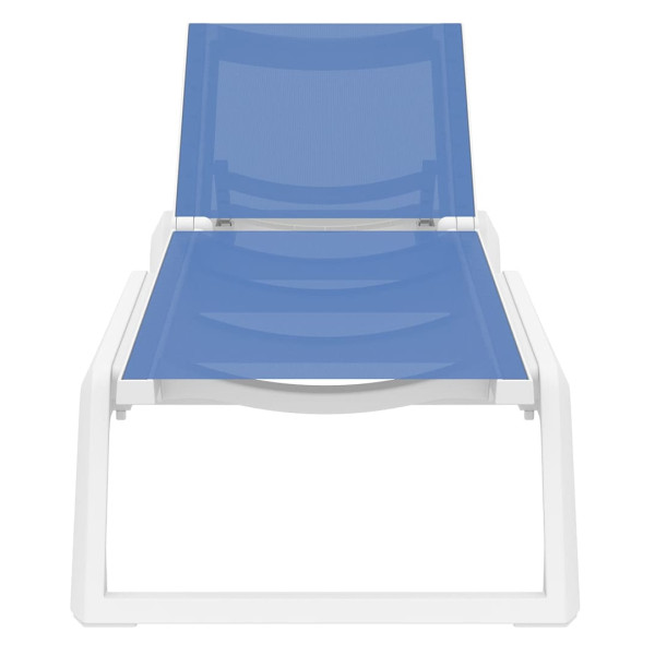 Уличный шезлонг Siesta Rio Белый/синий (White Blue)-6