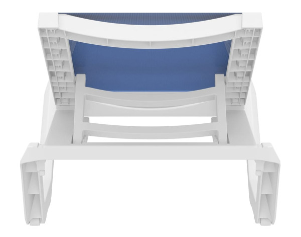 Уличный шезлонг Siesta Rio Белый/синий (White Blue)-7