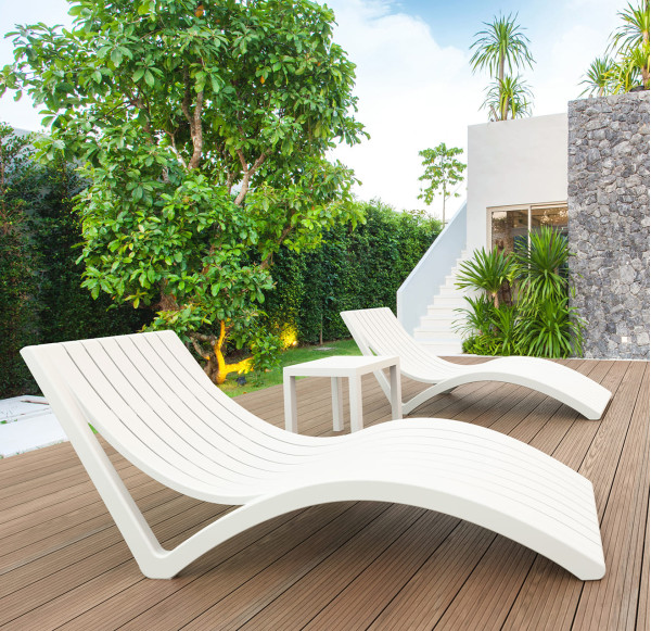 Вуличний шезлонг Siesta Slim Білий (White)-0
