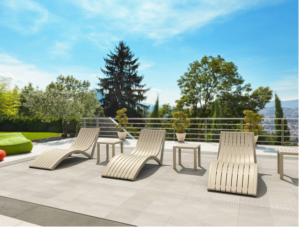 Вуличний шезлонг Siesta Slim Чорний (Black)-13