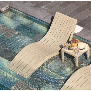 Уличный шезлонг Siesta Slim Бежевый (Taupe)