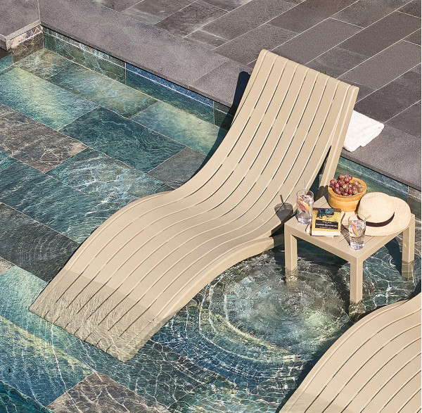 Вуличний шезлонг Siesta Slim Бежевий (Taupe)-0