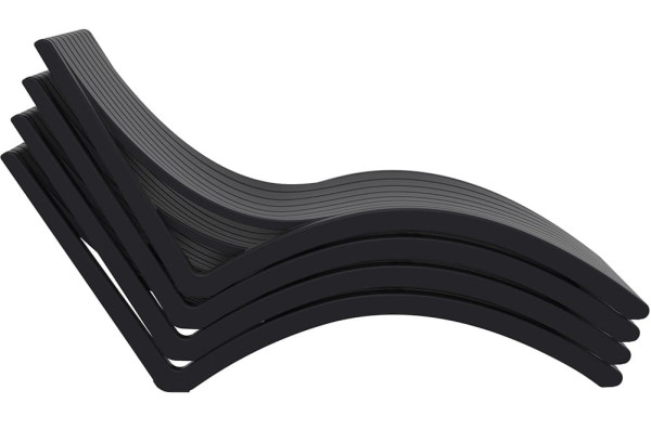 Вуличний шезлонг Siesta Slim Чорний (Black)-8