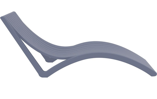 Вуличний шезлонг Siesta Slim Темно-сірий (Dark Grey)-1
