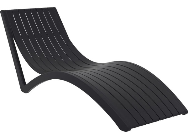 Вуличний шезлонг Siesta Slim Чорний (Black)-2