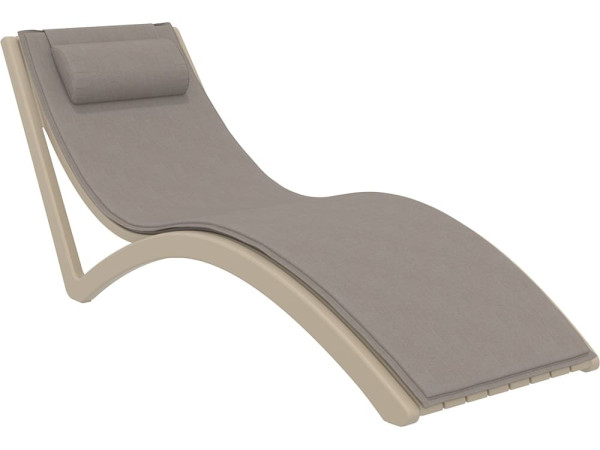 Вуличний шезлонг Siesta Slim Бежевий (Taupe)-19