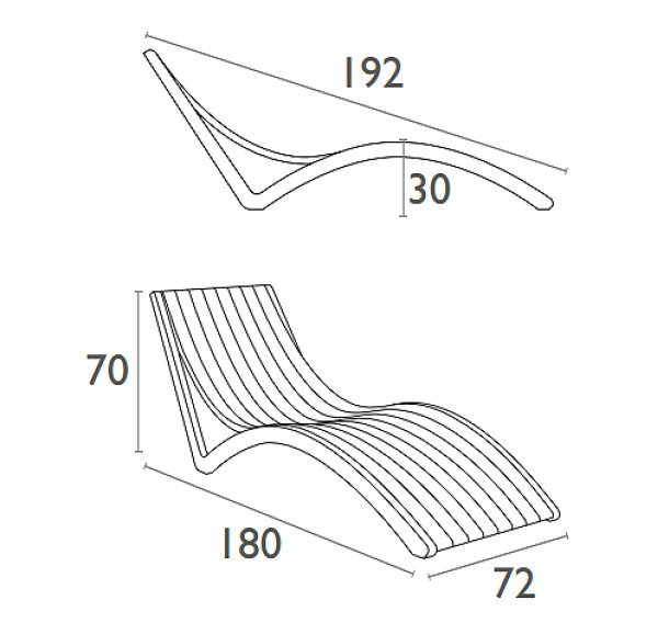 Вуличний шезлонг Siesta Slim Чорний (Black)-22