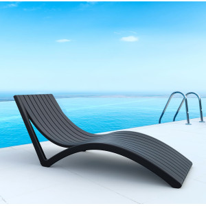 Вуличний шезлонг Siesta Slim Чорний (Black)