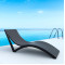 Вуличний шезлонг Siesta Slim Чорний (Black)-0-thumb