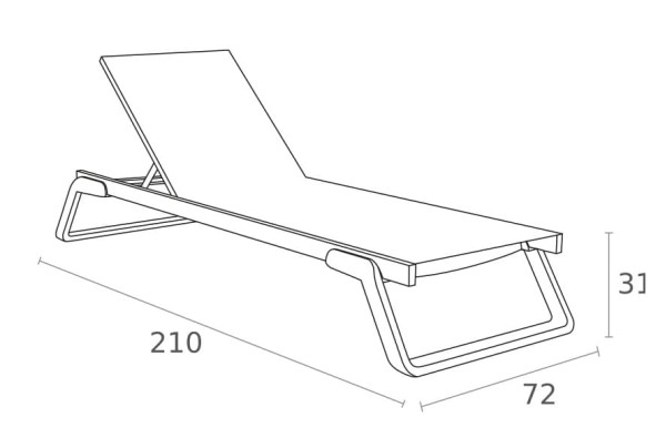 Вуличний шезлонг Siesta Tropic Білий (White White)-7