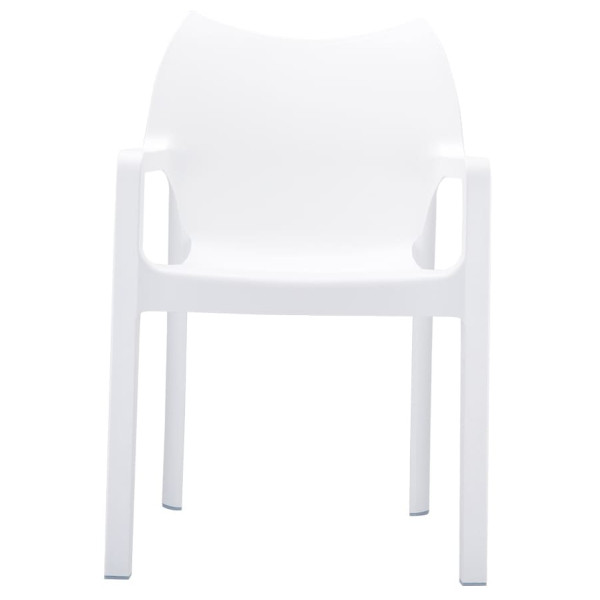 Стілець пластиковий садовий Siesta Diva Білий (White)-1