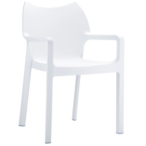 Стул пластиковый садовый Siesta Diva Белый (White)