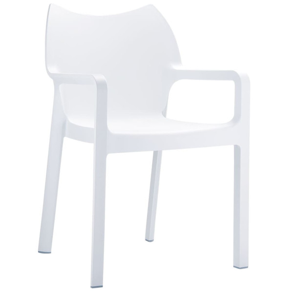 Стілець пластиковий садовий Siesta Diva Білий (White)-0