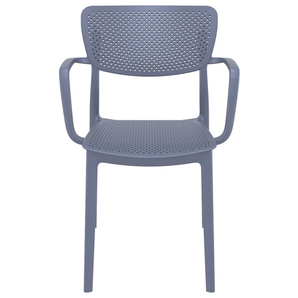 Стілець пластиковий Siesta Loft Сірий (Dark Grey)-2