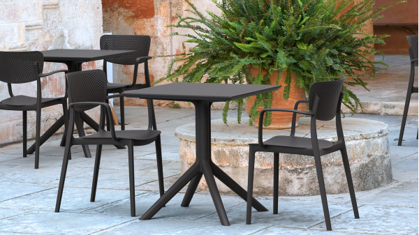 Стілець пластиковий Siesta Loft Сірий (Dark Grey)-14