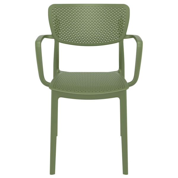 Стілець пластиковий Siesta Loft Зелений (Olive Green)-1