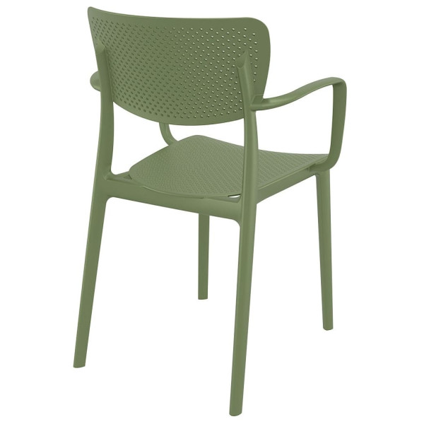 Стілець пластиковий Siesta Loft Зелений (Olive Green)-3