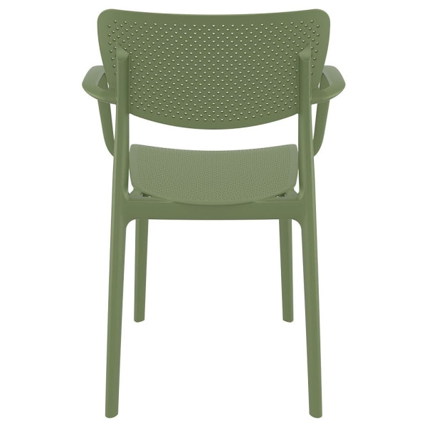 Стілець пластиковий Siesta Loft Зелений (Olive Green)-4