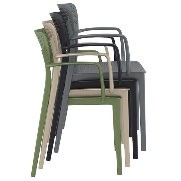 Стілець пластиковий Siesta Loft Сірий (Dark Grey)-24