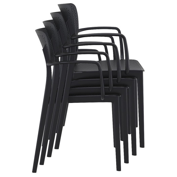 Стілець пластиковий Siesta Loft Сірий (Dark Grey)-23