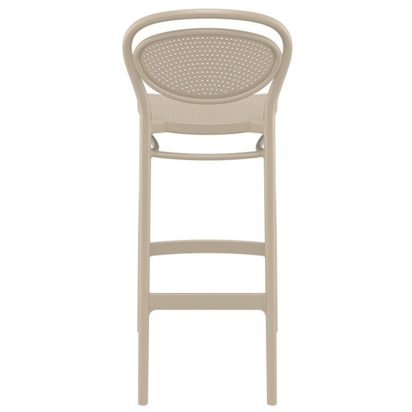 Полубарный пластиковый стул Siesta Marcel Bar 65 Бежевый (Taupe)-4
