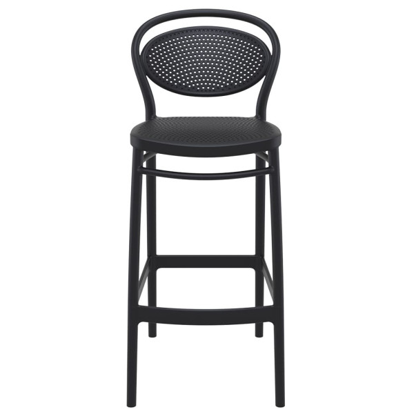 Напівбарний пластиковий стілець Siesta Marcel Bar 65 Чорний (Black)-1