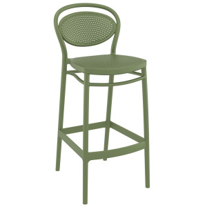 Полубарный пластиковый стул Siesta Marcel Bar 65 Зеленый (Olive Green)