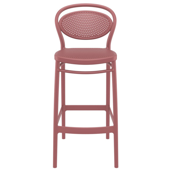Напівбарний пластиковий стілець Siesta Marcel Bar 65 Винний (Marsala)-1
