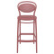 Напівбарний пластиковий стілець Siesta Marcel Bar 65 Винний (Marsala)-1-thumb