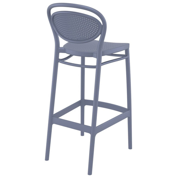 Барний пластиковий стілець Siesta Marcel Bar 75 Темно-сірий (Dark Grey)-3