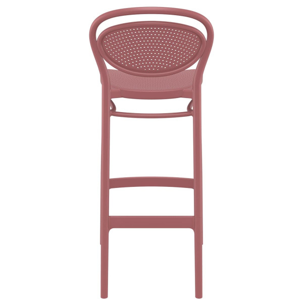 Барний пластиковий стілець Siesta Marcel Bar 75 Винний (Marsala)-4
