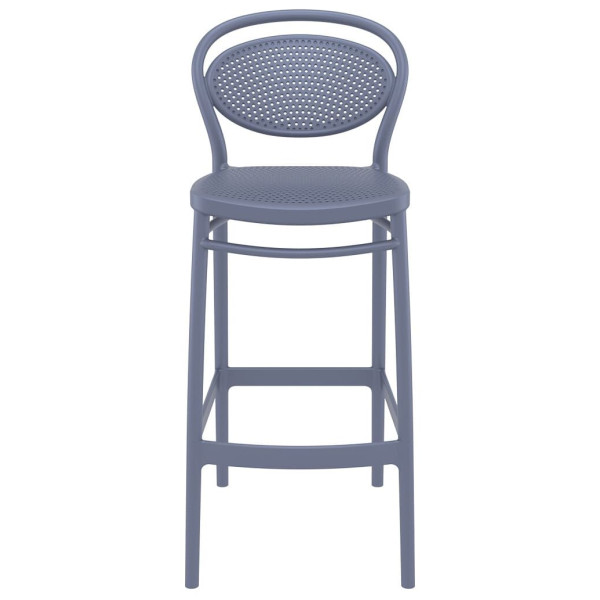 Барний пластиковий стілець Siesta Marcel Bar 75 Темно-сірий (Dark Grey)-1