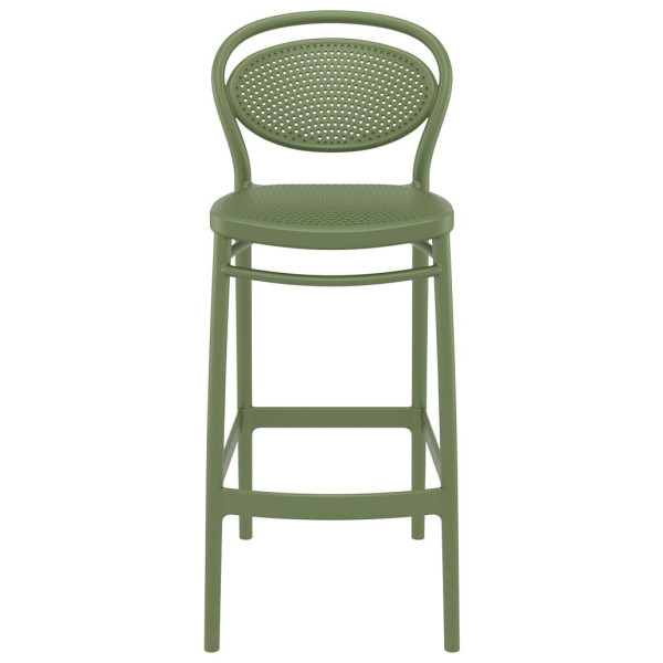 Барний пластиковий стілець Siesta Marcel Bar 75 Зелений (Olive Green)-1