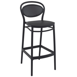 Барный пластиковый стул Siesta Marcel Bar 75 Черный (Black)