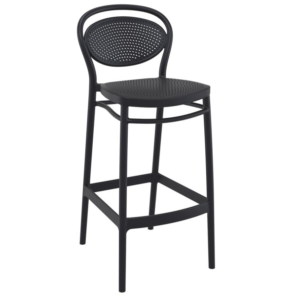 Барный пластиковый стул Siesta Marcel Bar 75 Черный (Black)-0