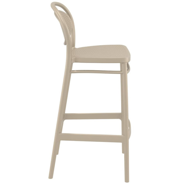 Барный пластиковый стул Siesta Marcel Bar 75 Бежевый (Taupe)-2