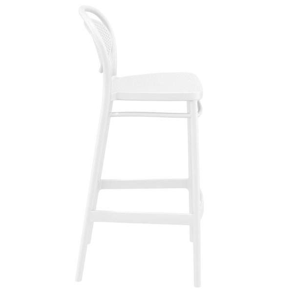 Барний пластиковий стілець Siesta Marcel Bar 75 Білий (White)-2
